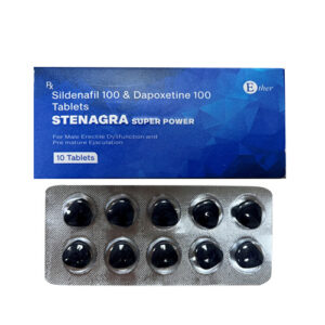 Stenagra super power  ​Sildenafil 100mg & Dapoxetine 100mg Tablets​ 10 Tablets per Box